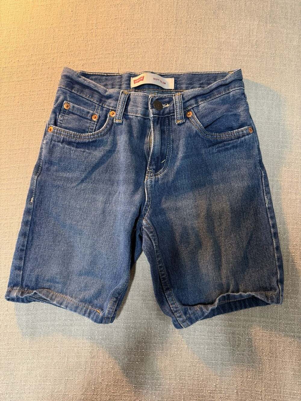 Levi's 511 Slim Denim Shorts Blue Boys Size 10 Reg W25